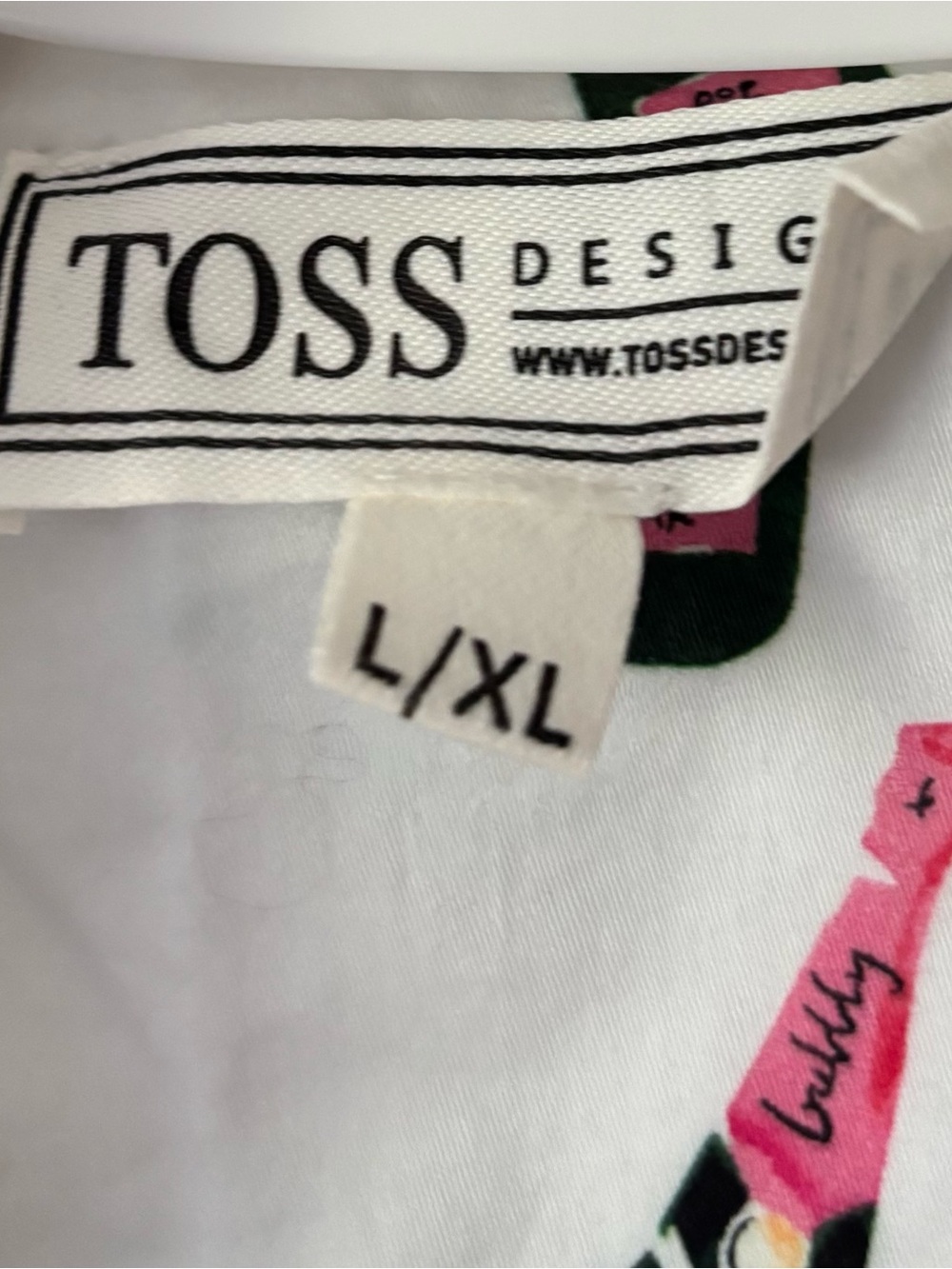 Toss Designs $88 Sleep Tight Champagne Bottle Night Shirt Size L/XL - Picture 7 of 8